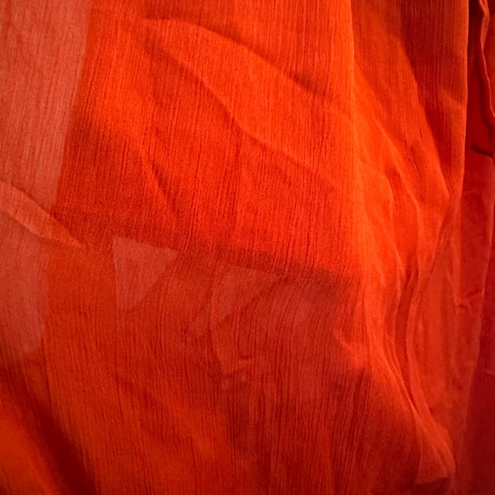 Elegant Burnt Orange Strapless Maxi Dress - Picture 5 of 6